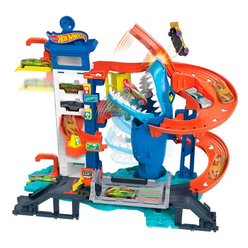 Hot Wheels City Shark Strike Rescue Race Track
