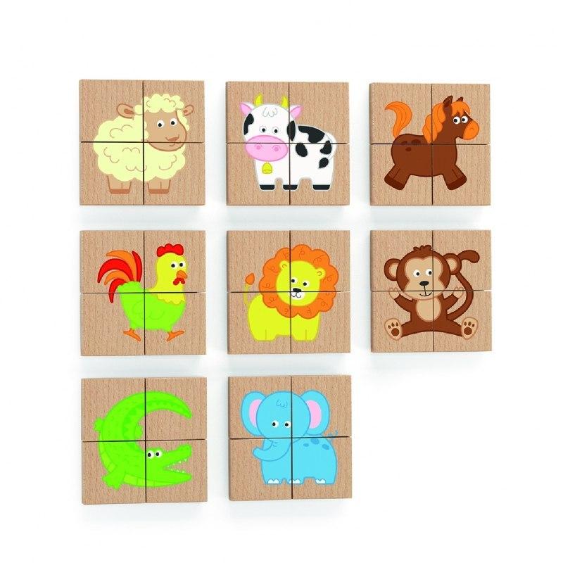 VIGA - Animals Wooden Magnetic Puzzle