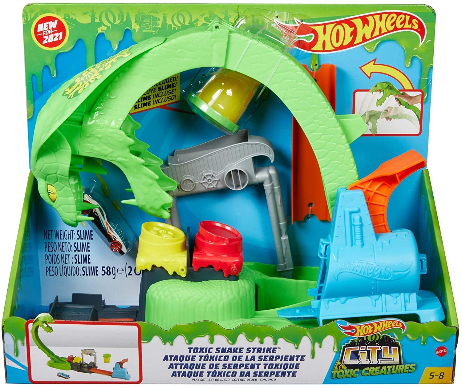 Hot Wheels Toxic Snake Strike Challenge Play Set