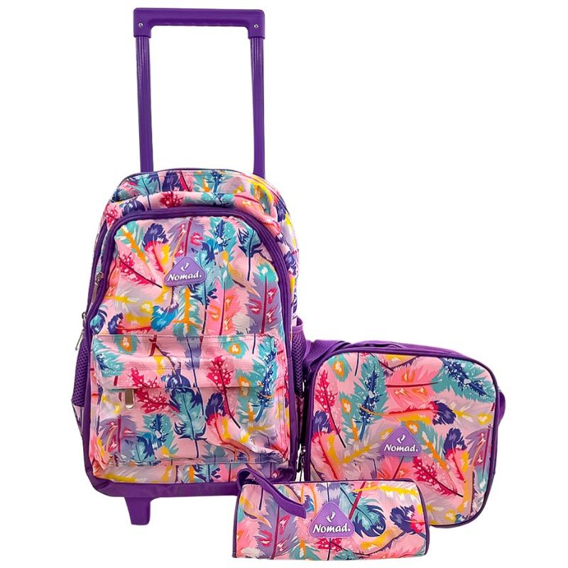 Nomad Kids Primary 3in1 Abstract Feather Trolley Backpack