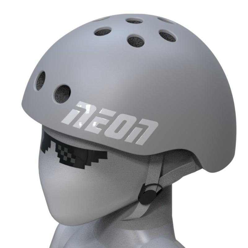 واي فلوشن - خوذة حماية نيون لون رمادي