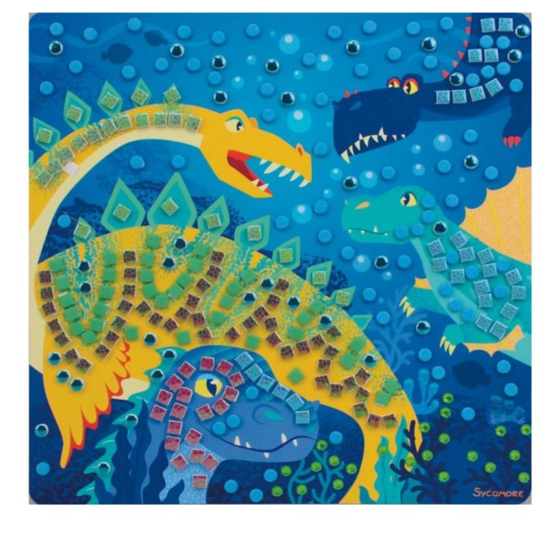 Sycomore Stick & Fun 5 Mosaics Dinosaurs