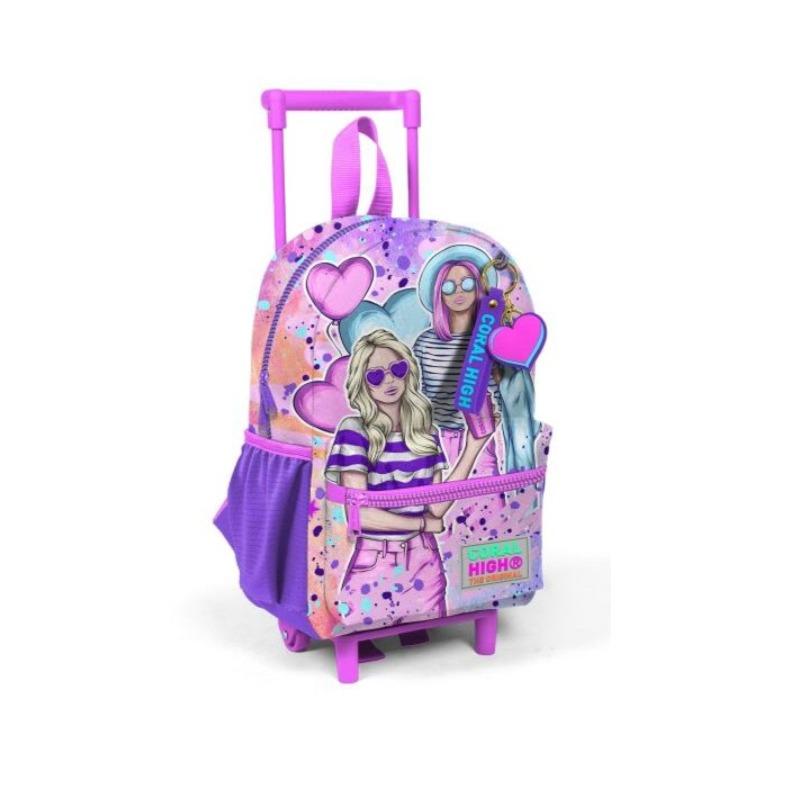 Trolley Backpack Pink Purple
