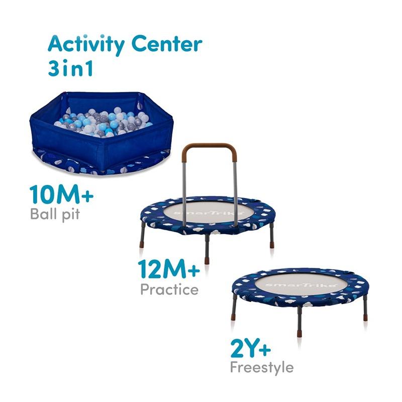 Smartrike 3in1 Activity Center Trampoline Set - Navy