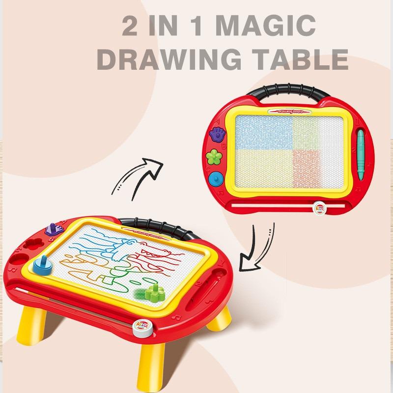 لوحة الرسم المغناطيسية - لون أصفر وأحمر