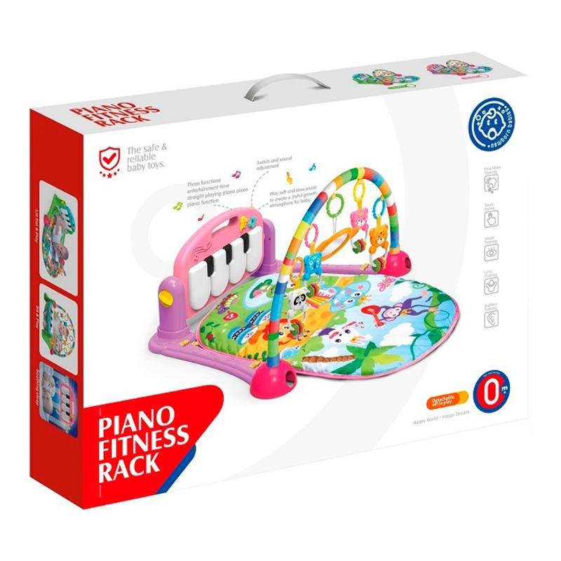 Huanger Fitness Rack Piano Play Mat for Kids - Pink