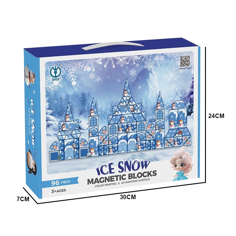 Pinxies Enchanted Ice Castle Magnetic Building Set - 96 Pc