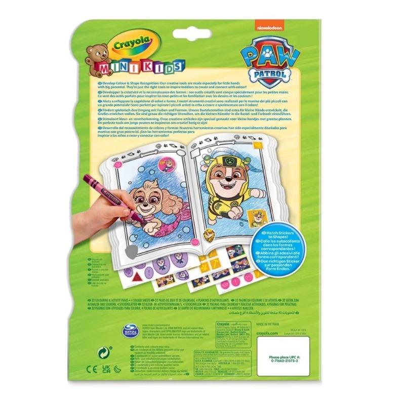 Crayola Mini Kids Coloring Book with Paw Patrol Stickers