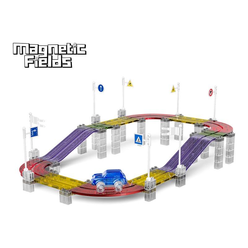 Magnetic Fields Building Magnetic Tracks Set - 113 Pcs