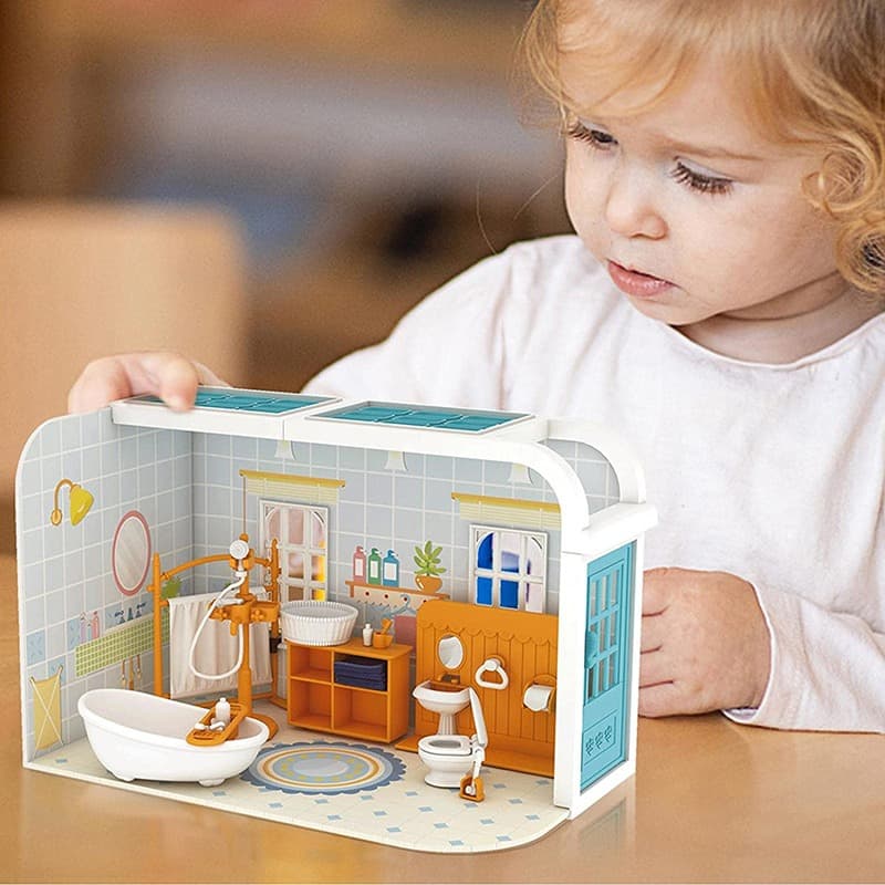 Dollhouse Bathroom Playset