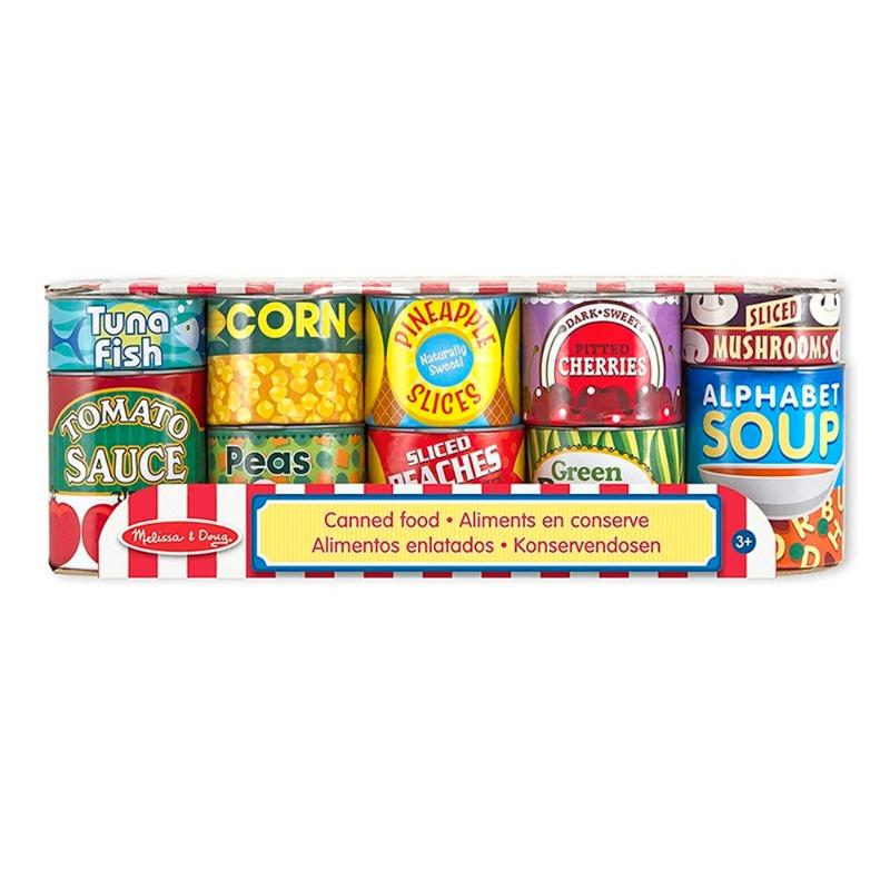 Melissa and Doug Juego de comida enlatada