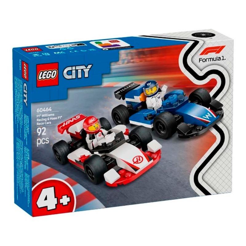 Lego City F1 Williams Racing & Haas Race Cars Vehicle Toy Set 60464