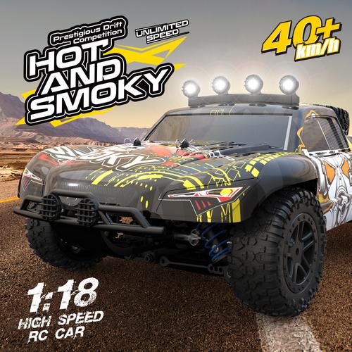 إنوز - شاحنة سباق بلاك جوست بجهاز تحكم عن بعد لون أصفر