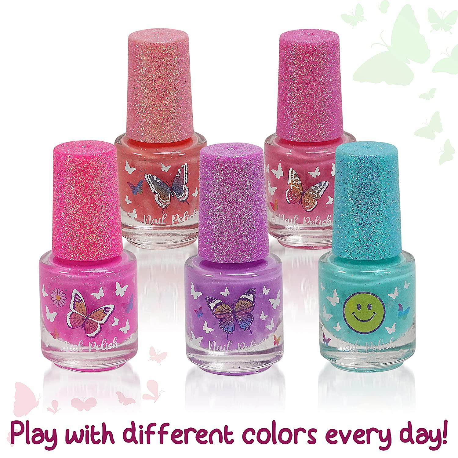 Hot Focus 5 Pieces Butterfly Glitter Manicure Set