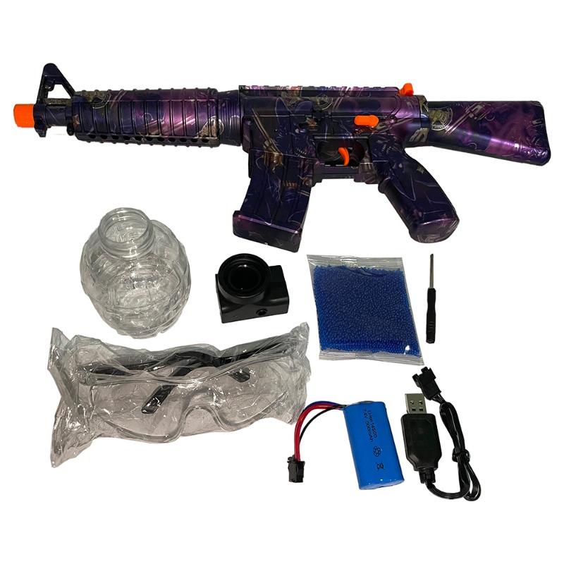 بندقية الية مع كرات الجل يتضمن بطارية لون بنفسجي