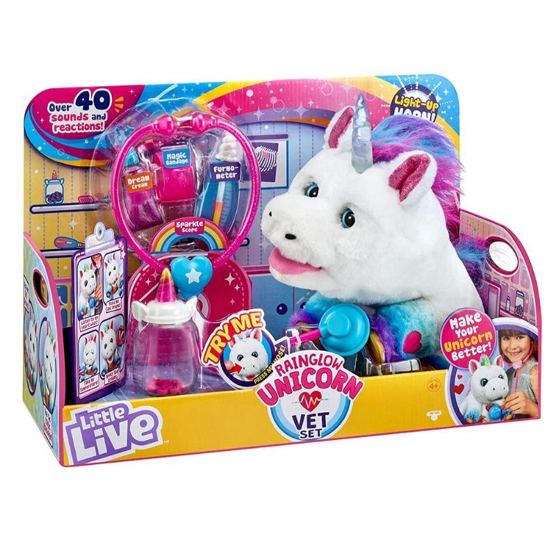 Little Live Rainglow Unicorn Vet Electronic Pet Set