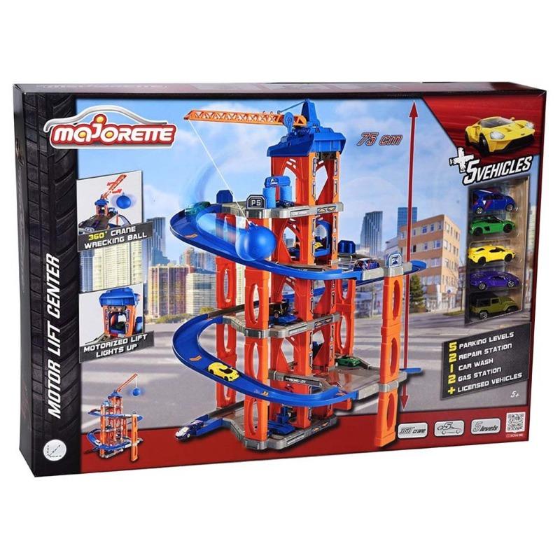 Majorette- Garage With Elevator And 5 Cars