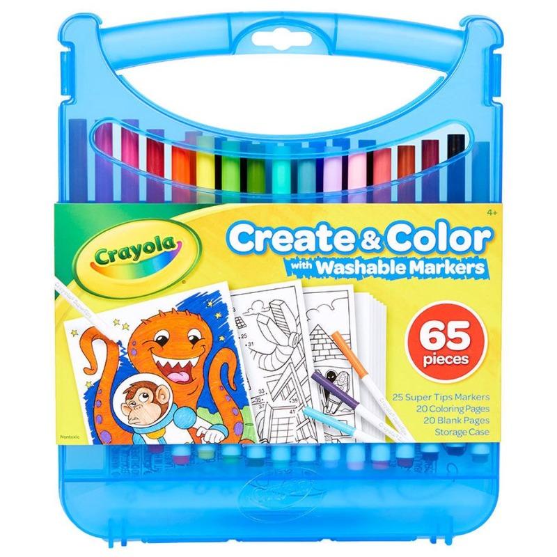 Crayola Create and Color Super Tips Kit-65 pcs