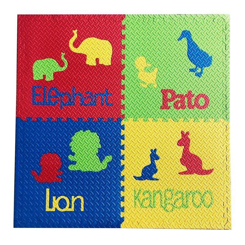 إيفا - حصيرة الحيوانات قابلة للتشابك 4 قطع