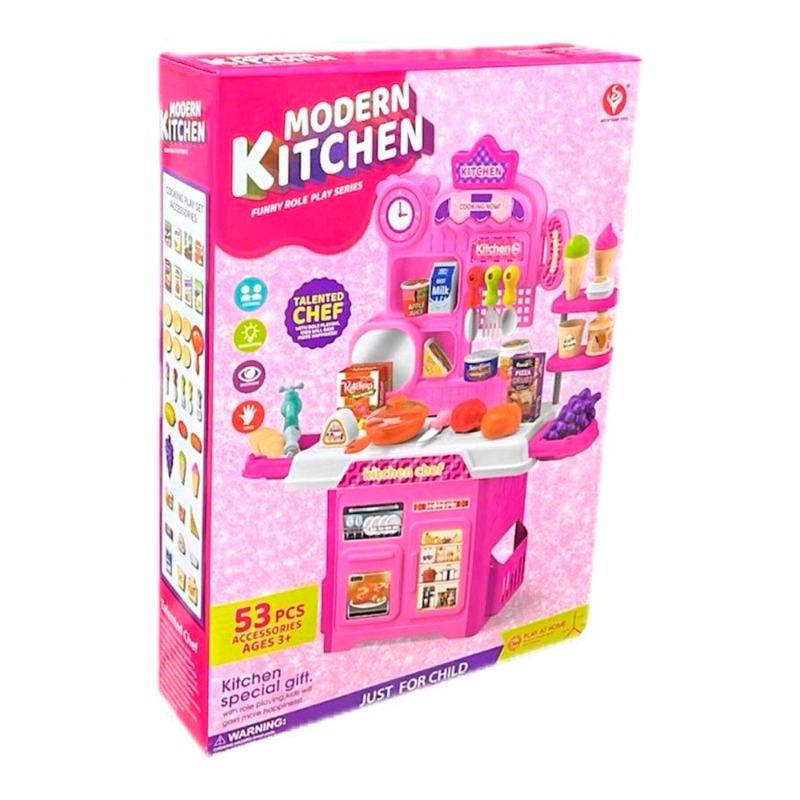 Chef Modern Kitchen Kids Pretend Play Set 53 Pcs