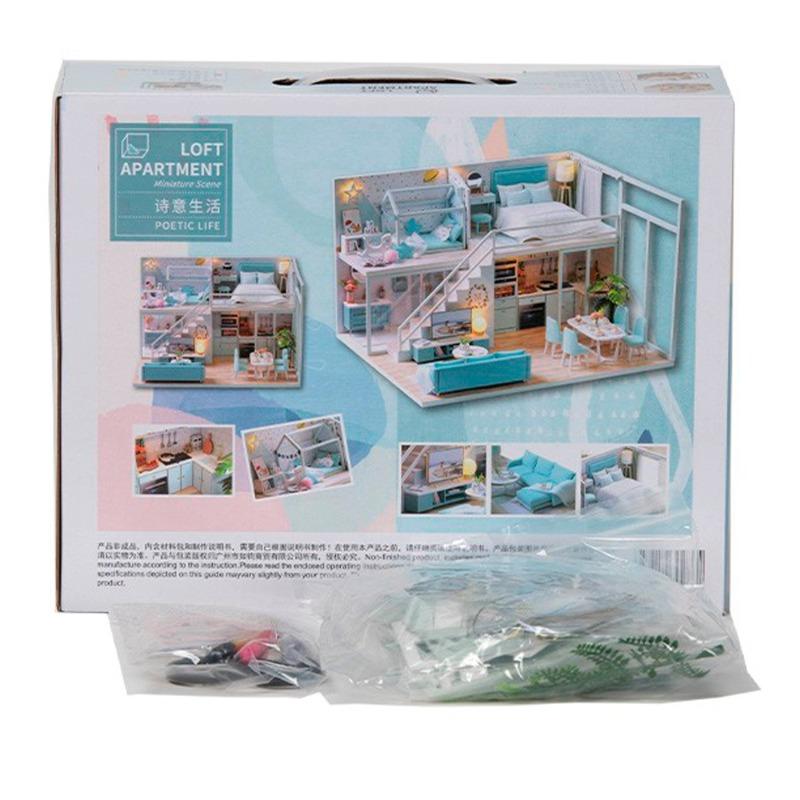 Loft Apartment Luminous Wooden House - Blue