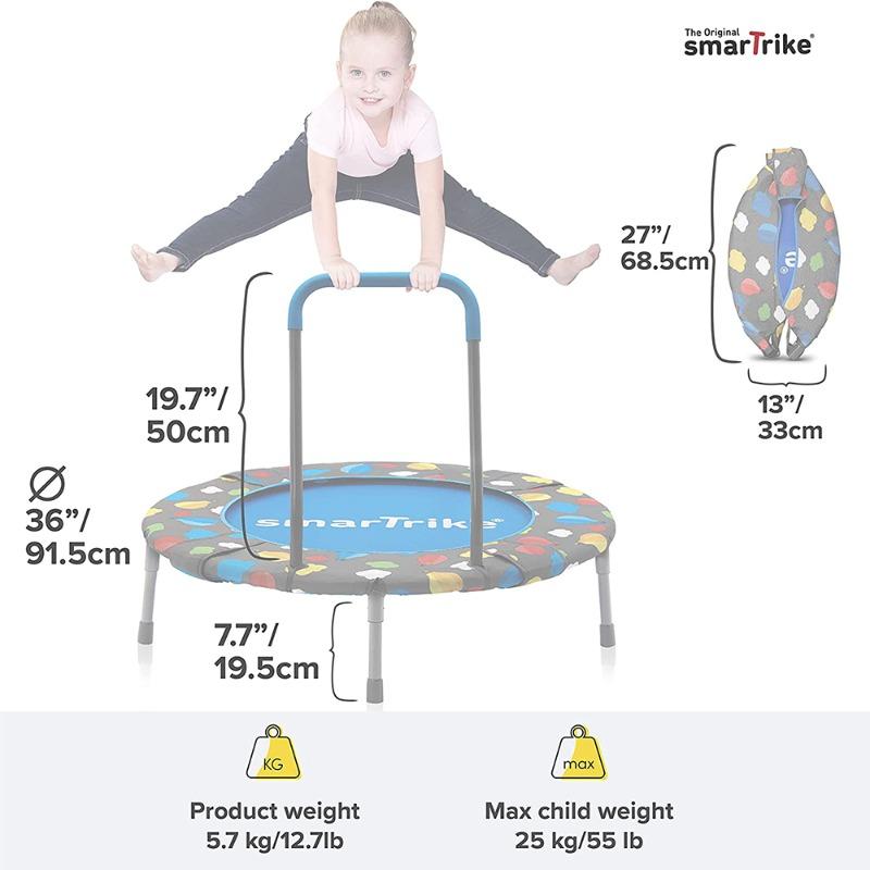 سمارترايك - ترامبولين ومجموعة أنشطة 3 في 1 لون أزرق