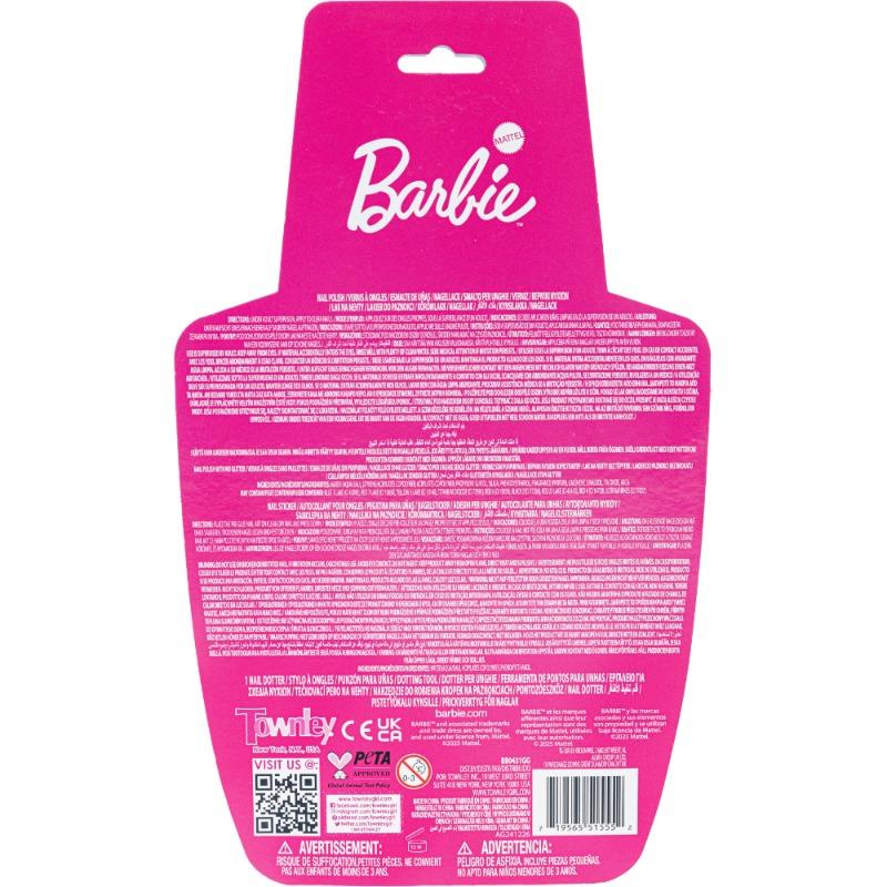 مجموعة طلاء أظافر باربي 6 قطع مع إكسسوارات الأطفال