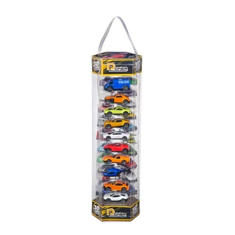 مجموعة سيارات داي كاست 30 قطعة في أنبوب
