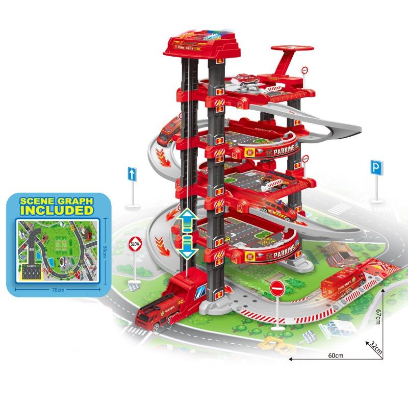Up and Down Garage Fire Playset - 82pcs