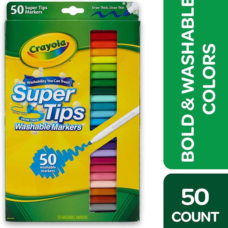 Crayola Washable Felt-Tip Markers -50 Colour