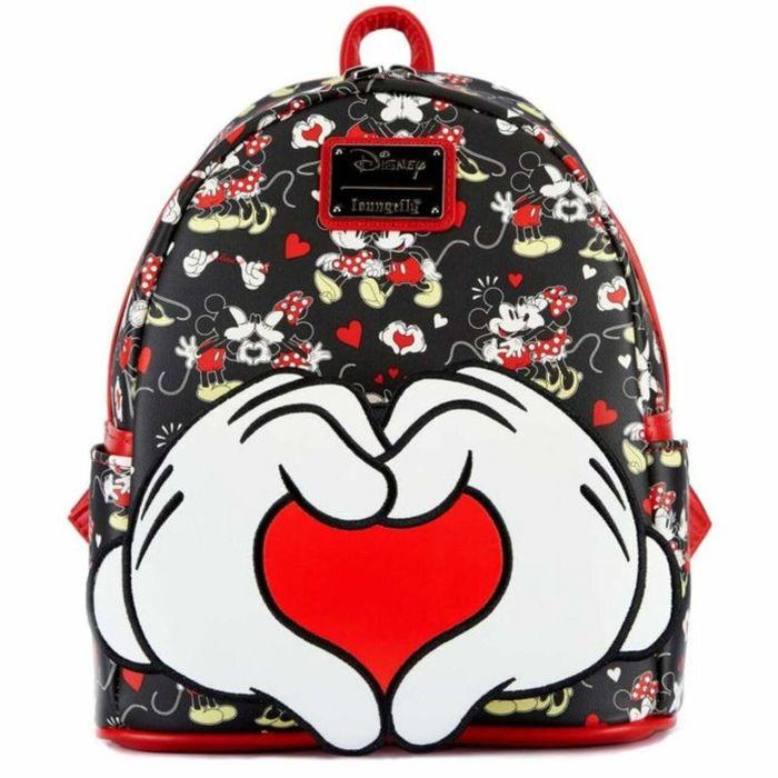 Loungefly Leather Disney Mickey And Minnie Heart Hands