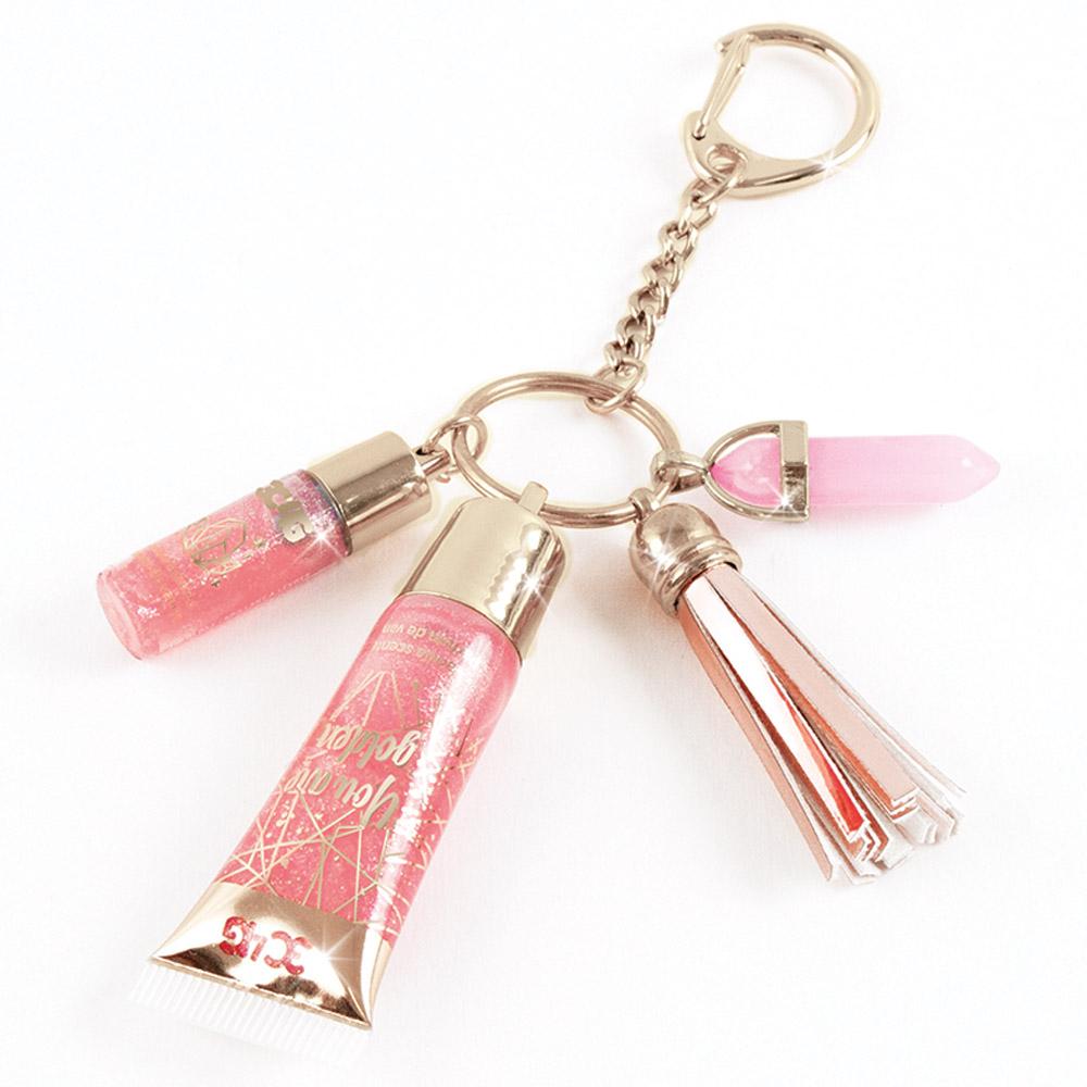 3C4G - Pink & Gold Keychain Lip Gloss-Makeup