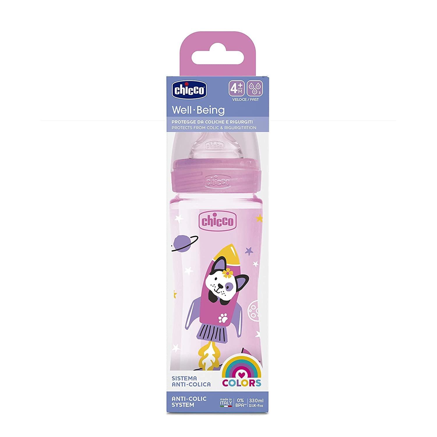 Chicco Feeding Bottle 330 ML - Pink