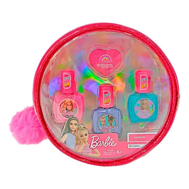 Barbie Makeup Set Pouch With Nail Polish And Lip Gloss