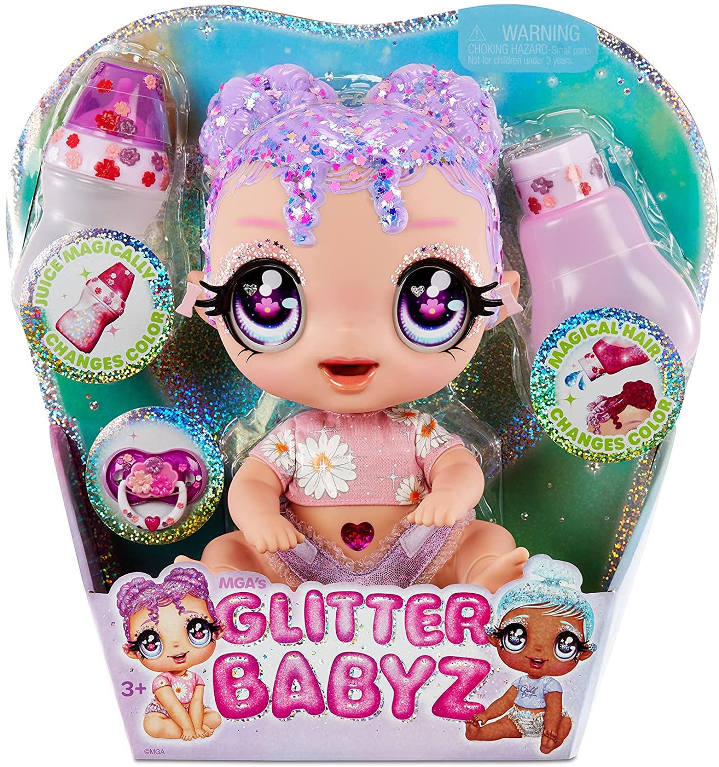 Glitter Babyz - Magical Colors Baby Lila And Baby January Dolls Bundle - 2pcs