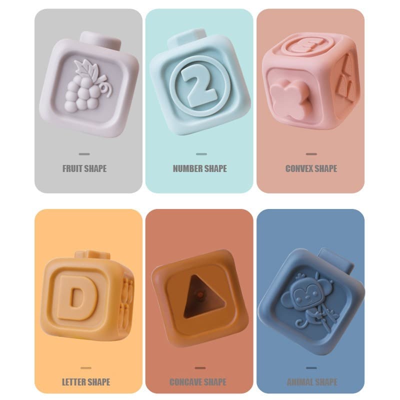 Konig Kids Baby Soft Stacking Building Blocks