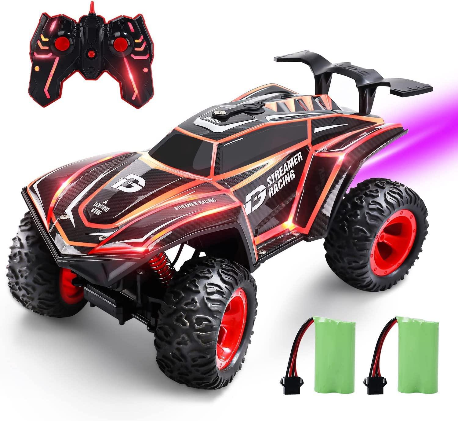 دي باور - سيارة سباق ستريمر لون أحمر مع جهاز تحكم عن بعد