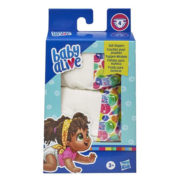 بيبي ألايف - عبوة حفاضات الدمى 4 قطع