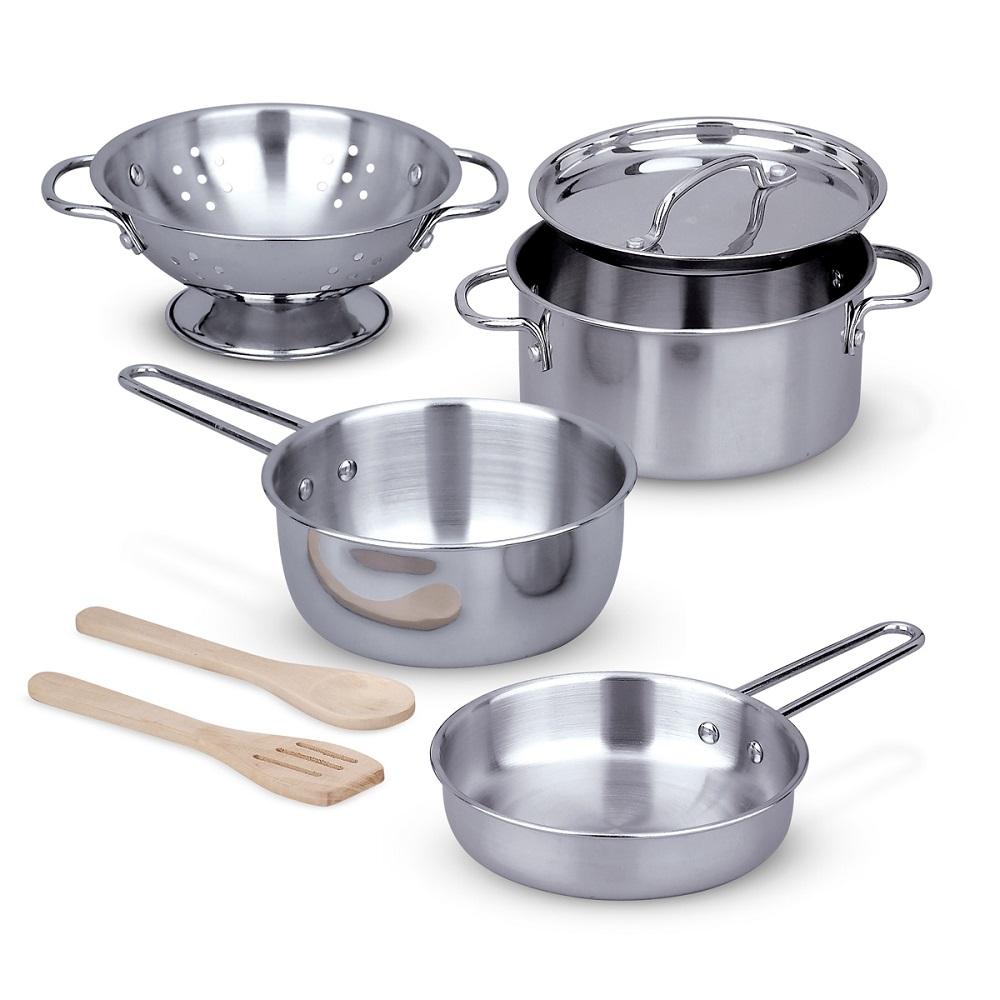 Melissa And Doug Stainless Steel Pots And Pans Set