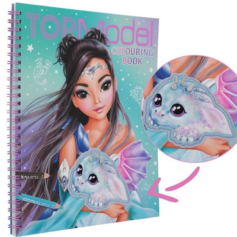 TopModel Coloring Book With Sequins Dragon Love