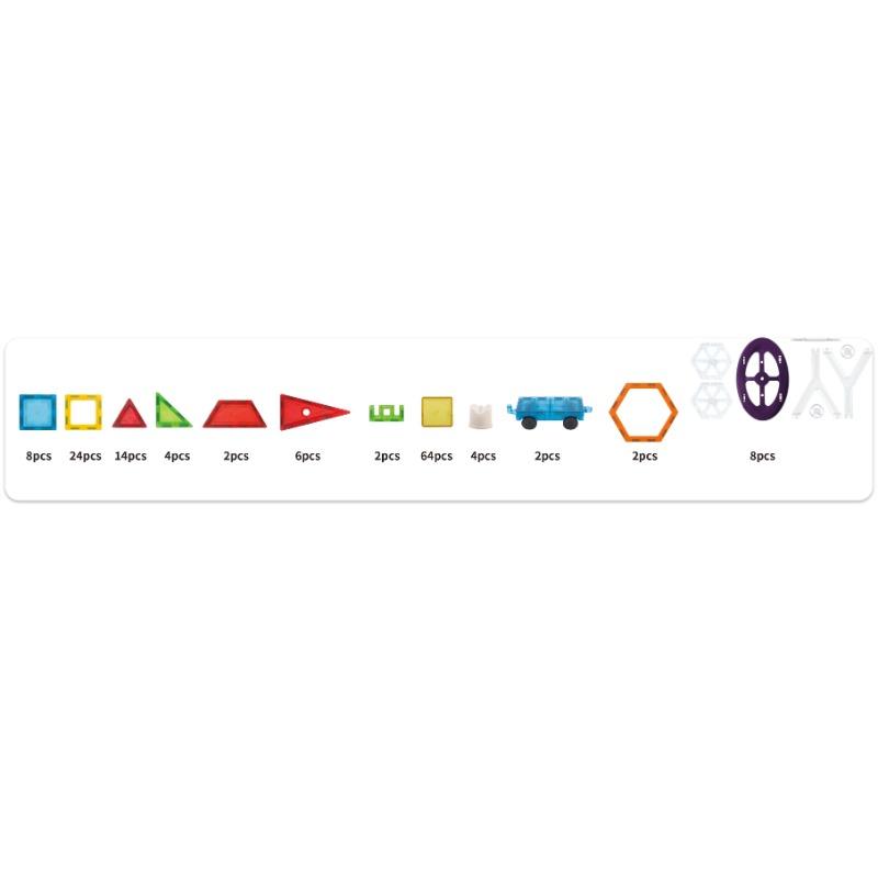 Magnetic Tiles Building Blocks Set 140 Pcs