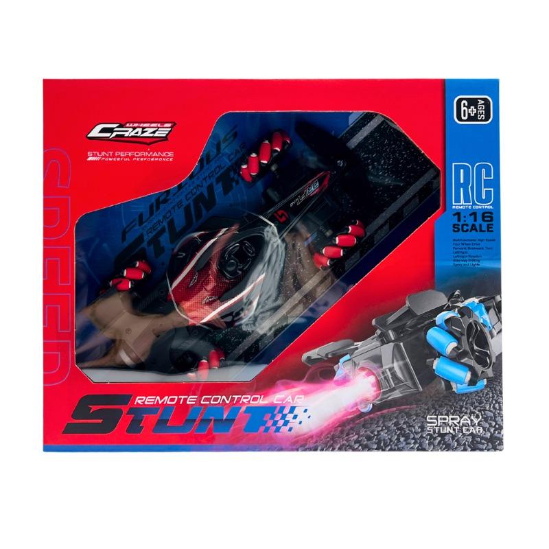 سيارة سباق RC دريفت بحركة جانبية مع تأثير الدخان مقياس 1:16 2.4G قابلة للشحن ألوان متعددة