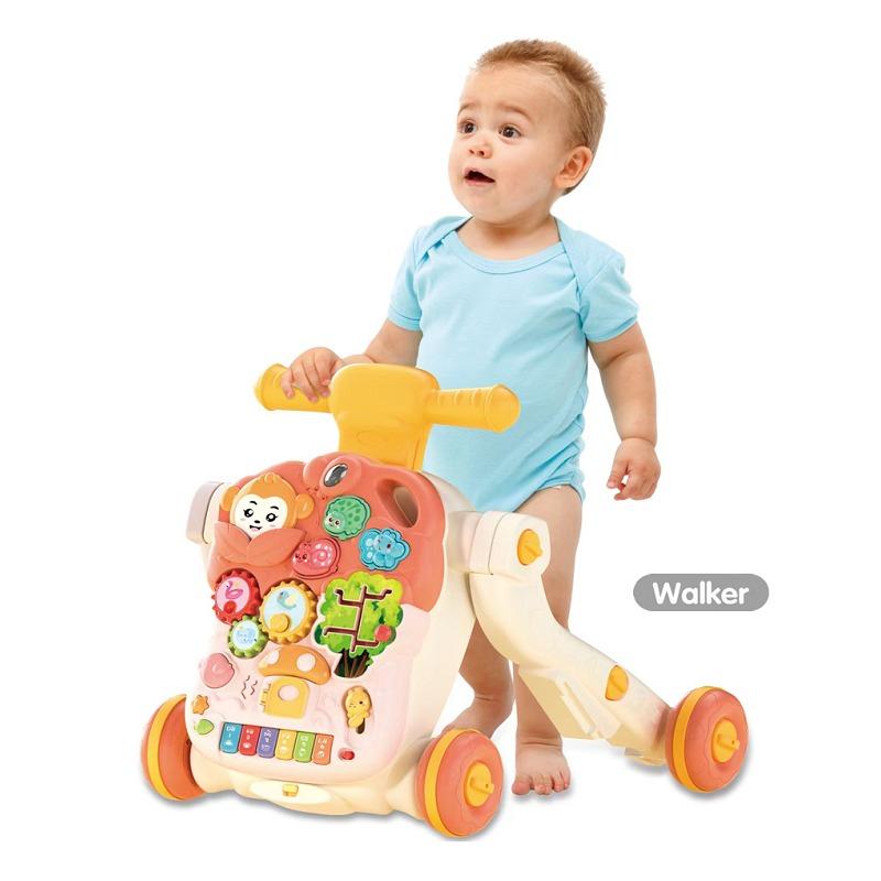 مشاية الأطفال وطاولة الانشطة 2 في 1