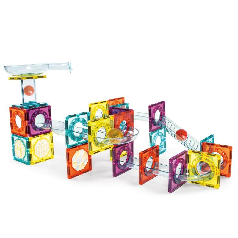 Magnetic Tiles Marble Roller II Rainbow Set - 56 Pcs