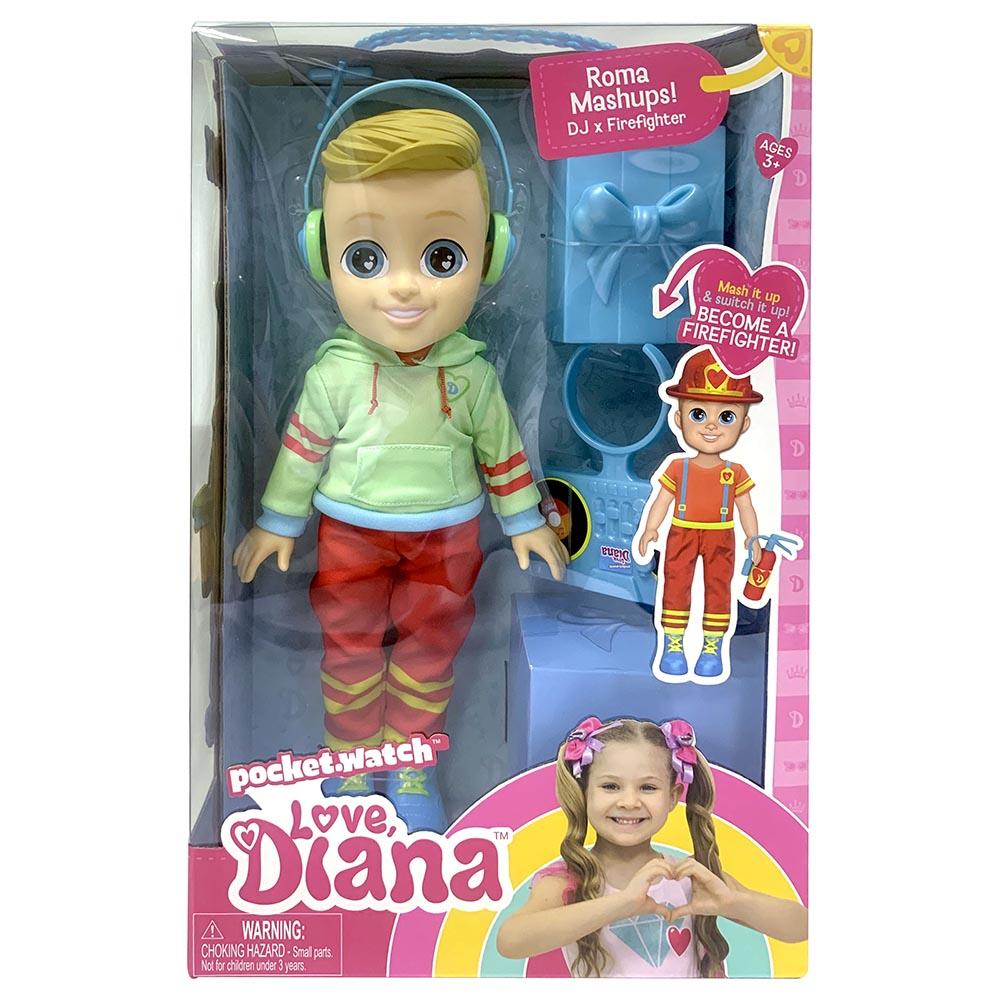 Love Diana Doll Roma Mash Up DJ And Fire Fighter - 13 inch