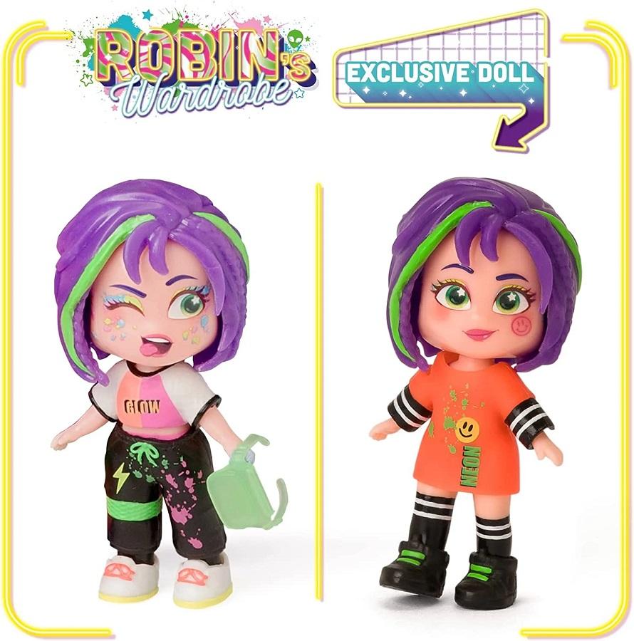 Kookyloos Robins Wardrobe Doll Play Set - Face Swapping Dolls