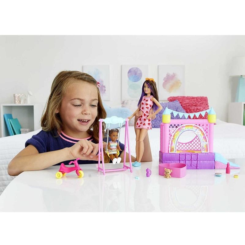 Barbie Skipper Babysitters Bounce House Playset