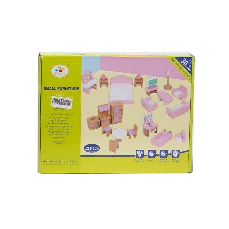 22 Pieces of Small Furniture Playset for Kids