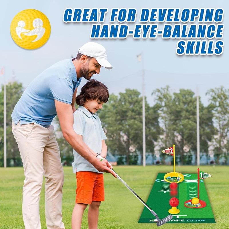 كينج سبورت - مجموعة لعب نادي الجولف اللأرضية لون فضي