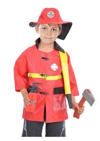 Kids Fireman Costume - One Size 3 -7 Yrs
